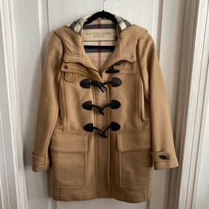 Burberry Brit Wool Coat Camel w/ Toggle Closure